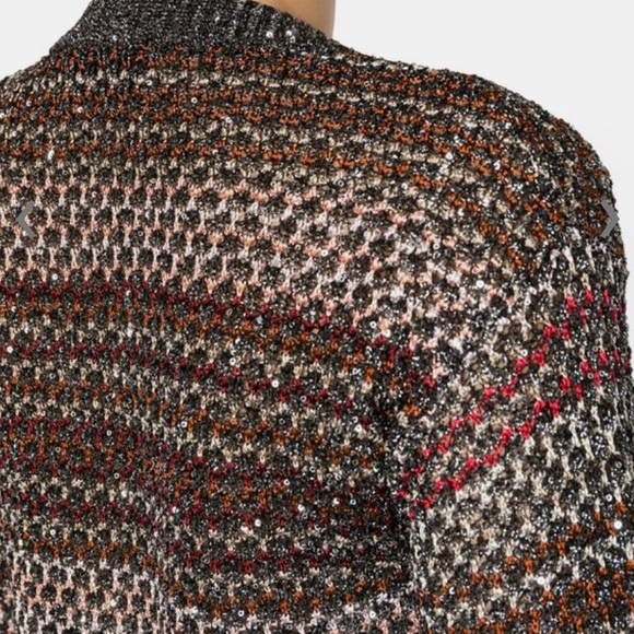 Missoni Multicolor Sequin Embellished Knitted Open Cardigan Size XS NWT - Picture 7 of 13